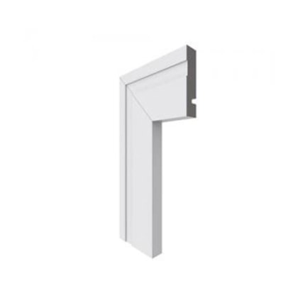 Guarnição e boiserie poliestireno frisado Santa Luzia 456 Branco 16 x 70 x 2400 mm