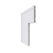 Guarnição e boiserie poliestireno frisado Santa Luzia 457 Branco 16 x 100 x 2400 mm