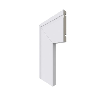 Guarnição e boiserie poliestireno frisado Santa Luzia 457 Branco 16 x 100 x 2400 mm