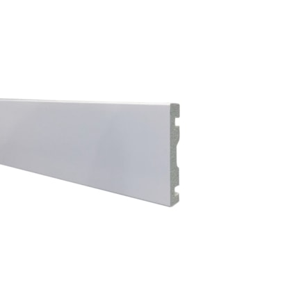 Guarnição e boiserie poliestireno liso EspaçoFloor branco 70 x 15 x 2200 mm