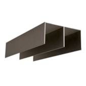 Guia superior para 2 portas MDF MMO 013 bronze 3000 mm