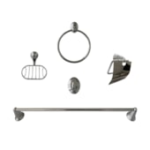 Kit banho EspaçoKB Linsbon cromado 5 pçs