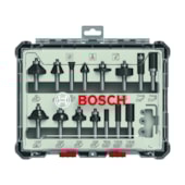 Kit de fresas misto Bosch Standard 15 peças Kit de fresas misto Bosch Standard 15 peças