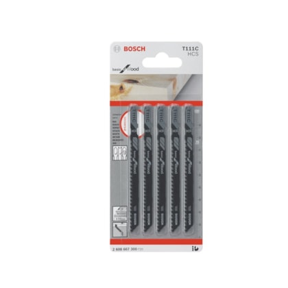 Lâmina serra tico-tico básica Bosch T111 C pacote 5 unid
