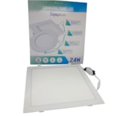 Luminária LED Plafon embutir EspaçoLux quadrada luz branca 24W 6.500k 300mm