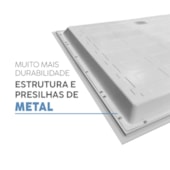 Luminária LED Plafon embutir EspaçoLux quadrada luz branca 24W 6500K 300 mm