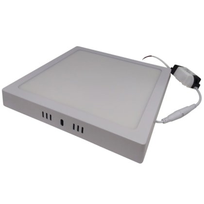 Luminária LED Plafon sobrepor EspaçoLux quadrada luz branca 24W 6.500k 300mm