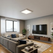 Luminária LED Plafon sobrepor EspaçoLux quadrada luz branca 30W 6500k 400mm