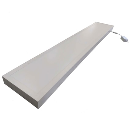 Luminária LED Plafon sobrepor EspaçoLux retangular luz branca 36W 6500K 200 x 1243 mm