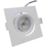 Luminária LED Spot embutir EspaçoLux quadrada luz branca 5W 6500K 90 mm