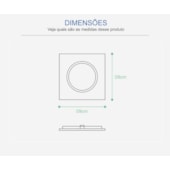 Luminária LED Spot embutir EspaçoLux quadrada luz branca 5W 6500K 90 mm