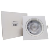 Luminária LED Spot embutir EspaçoLux quadrada luz branca 9W 6500K 140 mm