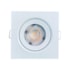 Luminária LED Spot embutir EspaçoLux quadrado luz amarela 5W 3000k 90mm
