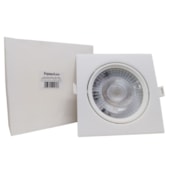 Luminária LED Spot embutir EspaçoLux quadrado luz branca 7W 6.500k 140mm