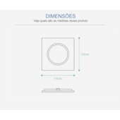 Luminária LED Spot embutir EspaçoLux quadrado luz branca 9W 6.500k 140mm