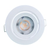 Luminária LED Spot embutir EspaçoLux redonda luz amarela 5W 3000K 90 mm