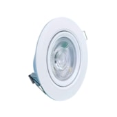 Luminária LED Spot embutir EspaçoLux redonda luz amarela 7W 3000K 113 mm