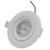 Luminária LED Spot embutir EspaçoLux redonda luz branca 5W 6500K 90 mm