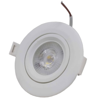 Luminária LED Spot embutir EspaçoLux redonda luz branca 5W 6500K 90 mm