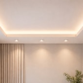 Luminária LED Spot embutir EspaçoLux redondo luz amarela 7W 3000k 113mm