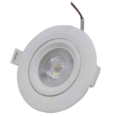 Luminária LED Spot embutir EspaçoLux redondo luz branca 5W 6.500k 90mm