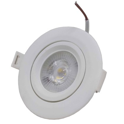 Luminária LED Spot embutir EspaçoLux redondo luz branca 5W 6.500k 90mm