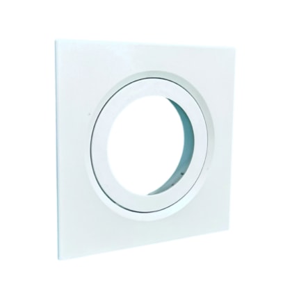 Luminária spot embutir EspaçoLux quadrada branco 90 mm