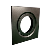 Luminária spot embutir EspaçoLux quadrada preto 90 mm