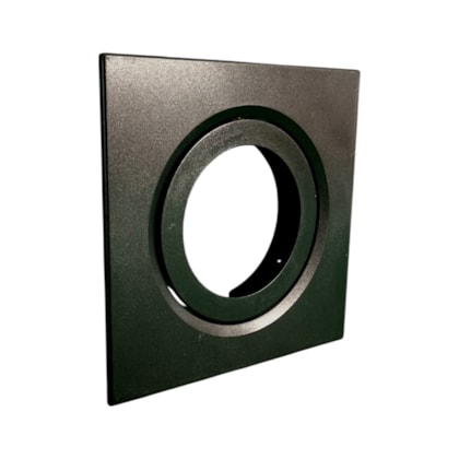 Luminária spot embutir EspaçoLux quadrada preto 90 mm