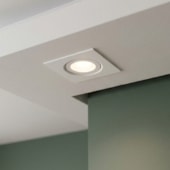 Luminária Spot embutir EspaçoLux quadrado branco 90mm