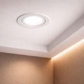Luminária spot embutir EspaçoLux redonda Branco 90 mm
