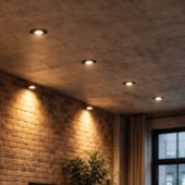 Luminária Spot embutir EspaçoLux redondo preto 90mm