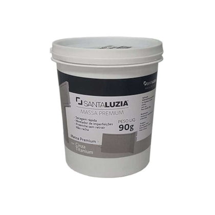 Massa premium acabamento Santa Luzia cinza titanium 90 g