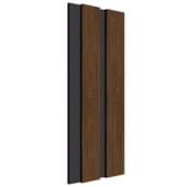 Painel Ripado EspaçoWall fit Freijo Black 1,2cm x 12,2cm x 2,60m