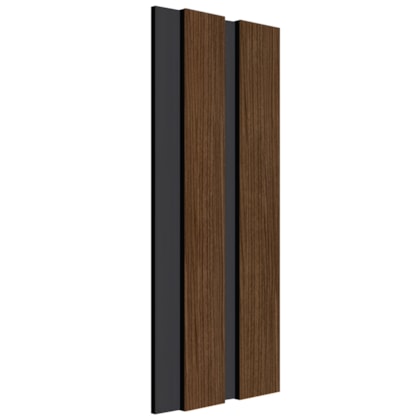Painel Ripado EspaçoWall fit Freijo Black 1,2cm x 12,2cm x 2,60m