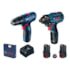 Parafusadeira e furadeira de impacto bateria Bosch GSB 120-Li e GDR 120-Li 12V