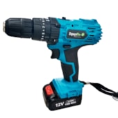 Parafusadeira furadeira impacto bateria EspaçoFix maleta com 13 peças 12V Parafusadeira furadeira impacto bateria EspaçoFix maleta com 13 peças 12V