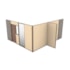 Perfil de divisória Rollfor Travessa H-NTR preto 20mm x 40mm x 1,20m