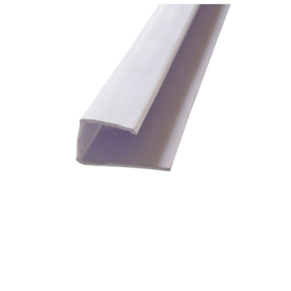 Perfil Forro PVC roda forro U Plasbil branco 3m
