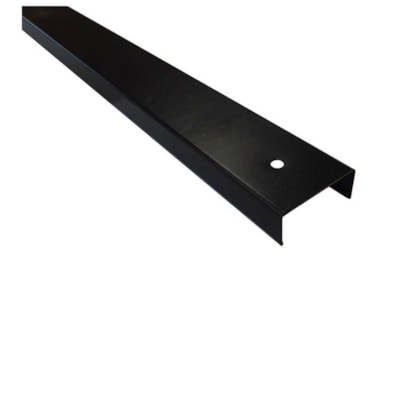 Perfil guia baixa divisória Rollfor naval 221 N19 preta 15 x 35 x 3000 mm