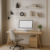 Perfil para painel ripado EspaçoWall Branco 2,1cm x 3,15cm x 2,60m