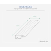 Perfil piso parede Durafloor Álamo 10mm x 32mm x 2100mm Perfil piso parede Durafloor Álamo 10mm x 32mm x 2100mm