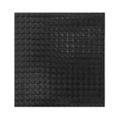 Piso de borracha Daud botão preto 3 x 500 x 500 mm Piso de borracha Daud botão preto 3 x 500 x 500 mm