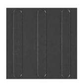Piso de borracha Daud tátil direcional preto 5 x 250 x 250 mm