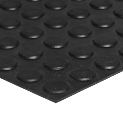 Piso de borracha pastilhado Ecosistema preto 3,5 x 500 x 500 mm