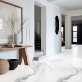 Piso vinílico colado EspaçoFloor Royal Square Carrara Olimpus 2 mm