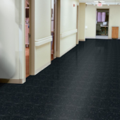 Piso vinílico VCT colado Armstrong Flooring Imperial THRU Classic Black 2 mm