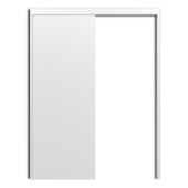 Porta de correr p/ drywall G-Door Standard Germano Madeira Branca 820 x 2110 x 35mm