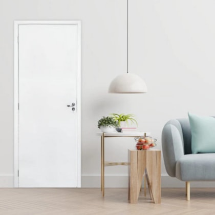 Porta para drywall esquerda E-Door M90 branco 35 x 820 x 2110 mm