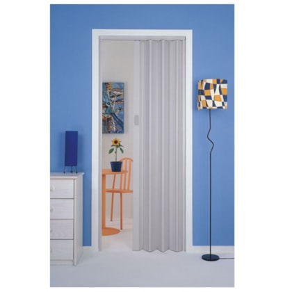 Porta sanfonada Plasbil cinza 80 x 210 cm